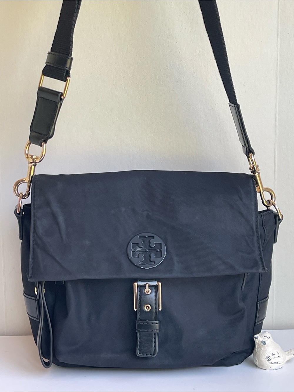 Tory Burch Black Nylon Crossbody